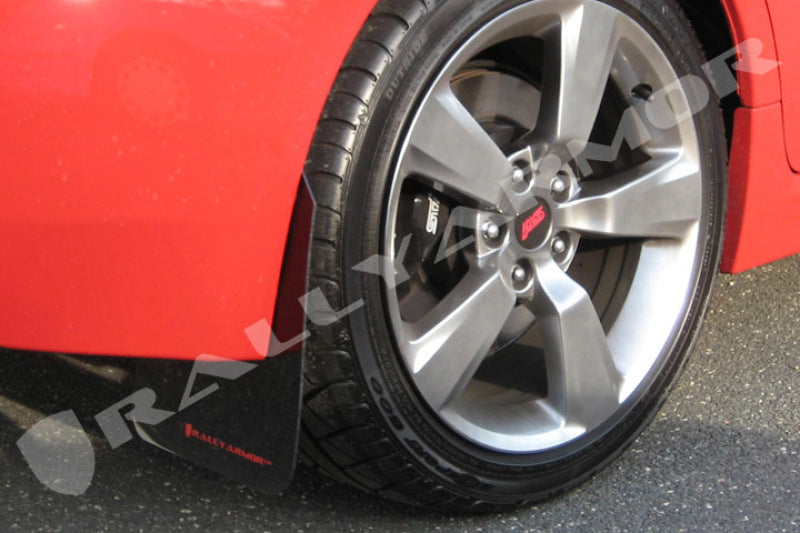 Rally Armor V2 08-11 STI (hatch only) / 11 WRX (hatch only) UR Black Mud Flap w/ Red Logo MF15-UR-BLK/RD