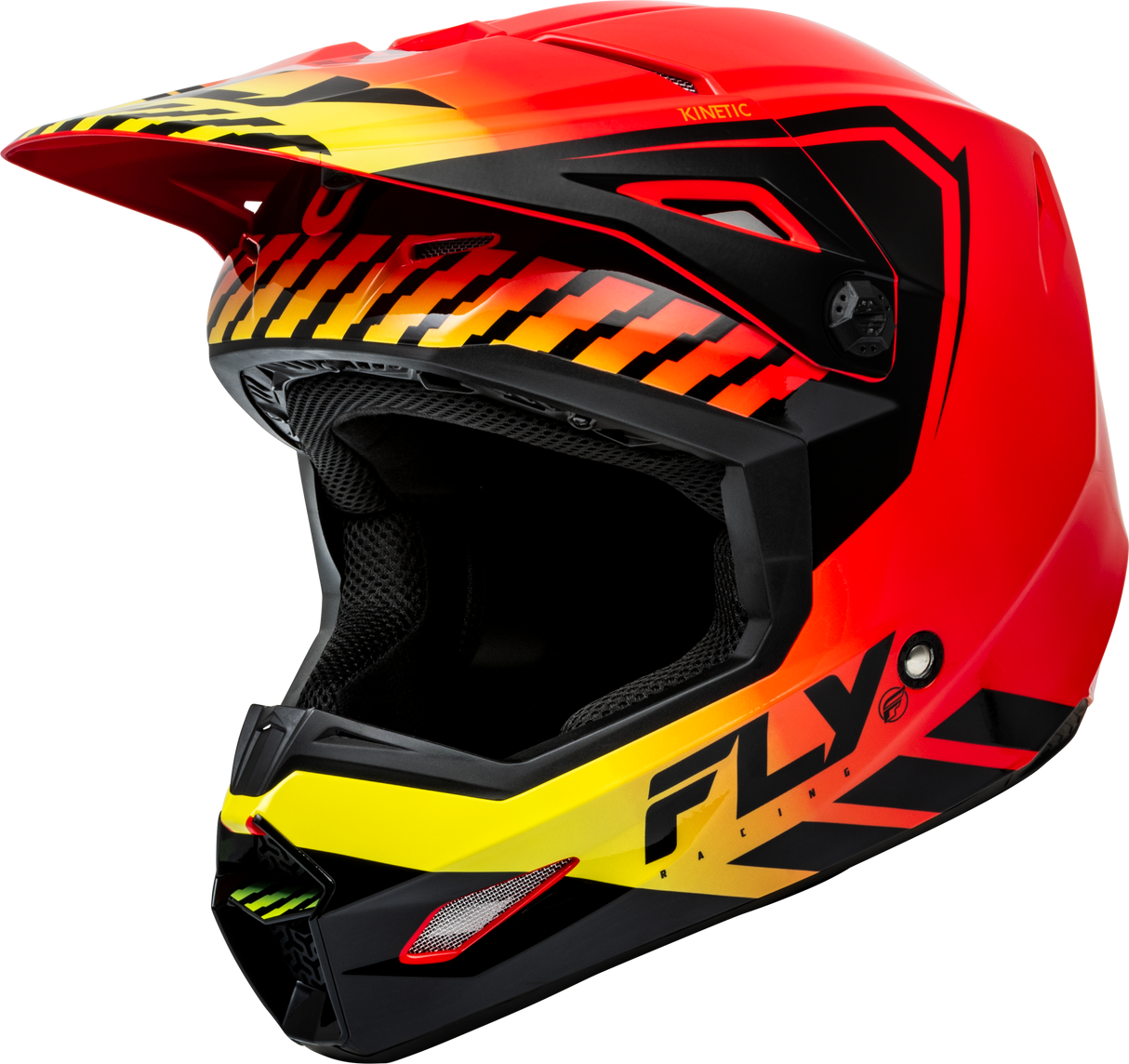 FLY RACING Kinetic Menace Helmet Red/Black/Yellow Xl F73-8658X