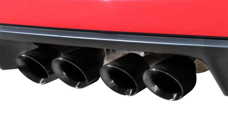 Corsa Black Xtreme Axle-Back Exhaust w/Dual Black 3.5in Tips 09-13 Chevrolet Corvette C6 6.2L V8 14470BLK