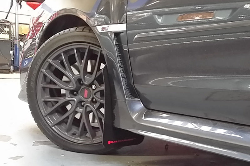 Rally Armor 15+ Subaru WRX & STi Sedan Only UR Red Mud Flap w/ White Logo MF32-UR-RD/WH
