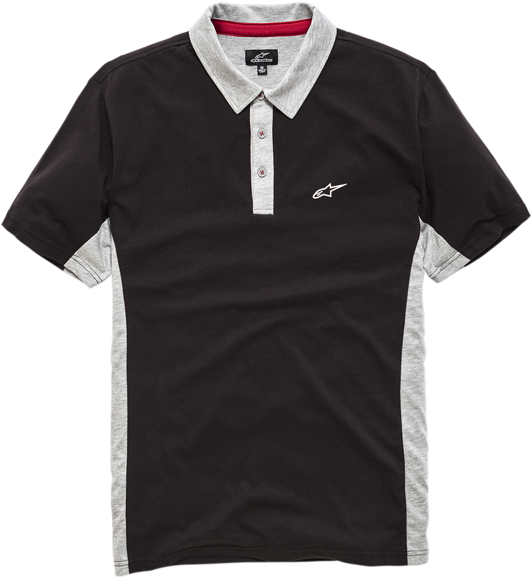 ALPINESTARS Champion Poloshirt - Schwarz/Grau meliert - XL 1210415001028XL