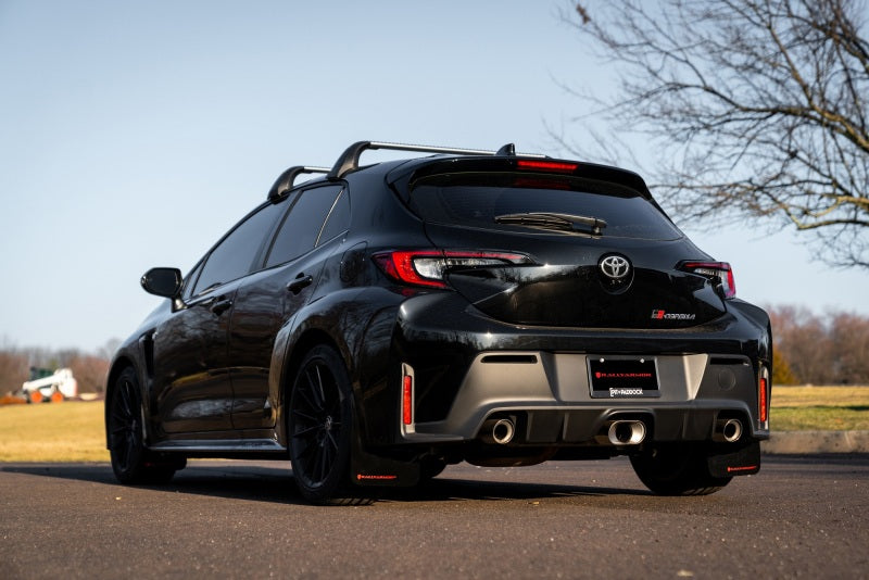 Rally Armor 2023 Toyota GR Corolla Black UR Mud Flap w/ White Logo MF89-UR-BLK-WH