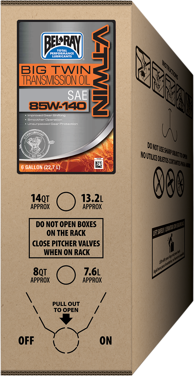 Aceite para transmisión BEL-RAY Big Twin - 6 gal EE.UU. - Bag-In-Box 301828150033