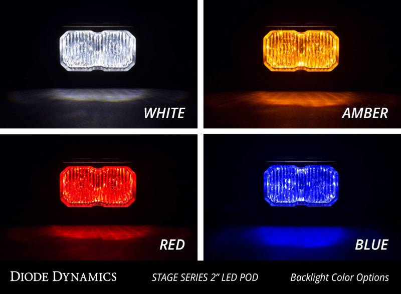 Diode Dynamics Stage Series 2 In LED Pod Sport - White Combo Standard ABL (Pair) DD6388P