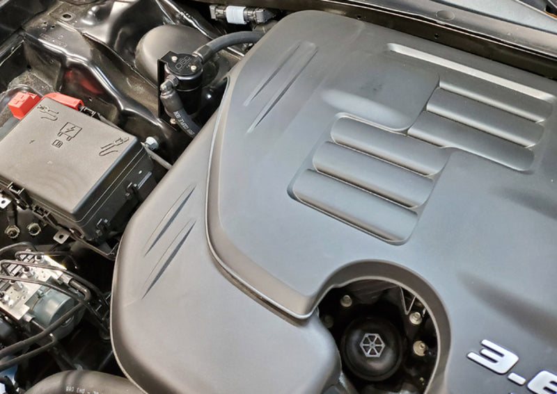 J&L 11-23 3.6L V6 Dodge Charger/Challenger/Chrysler 300C Oil Separator 3.0 - Black Anodized 3068P-B