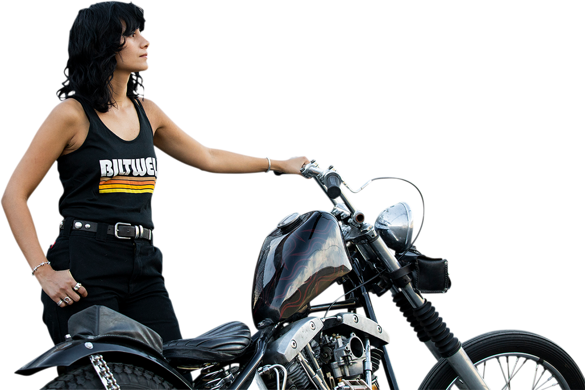 BILTWELL Camiseta sin mangas de surf para mujer - Negro - Pequeño 8142-045-002