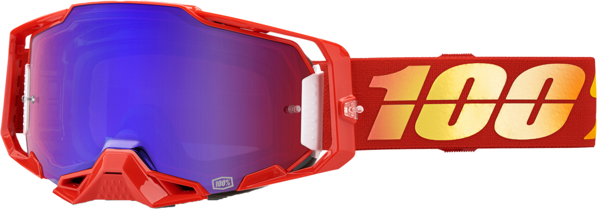 100% Armega Goggle Nuketown Mirror Red/Blue Lens 50005-00020