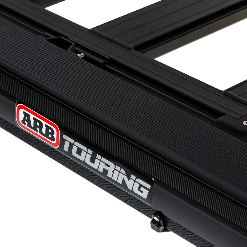 ARB Aluminum Awning, Black Frame, 8.2FT x 8.2FT, Installed with LED Light Strip 814412A