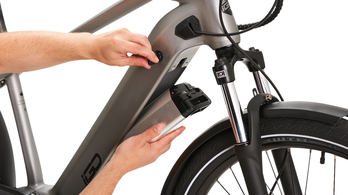 IGO ELECTRIC BIKES Discovery Yorkville LS E-Bike - Platinum - Hybrid 100-222-000