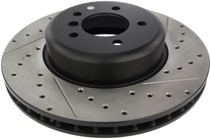 StopTech 08-09 BMW 535 Series / 04-09 545i/550i/645Ci/650i Slotted & Drilled Left Front Rotor 127.34071L