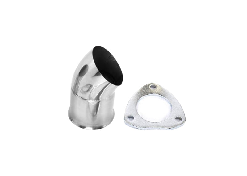 Granatelli 3.0in 304SS Turn Down w/3-Bolt Flange & Gasket 307530-S