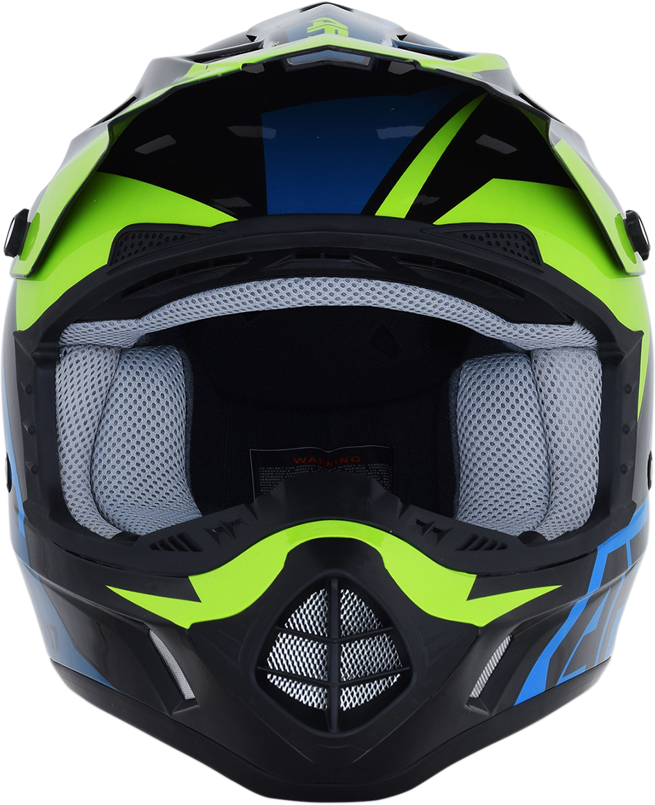 AFX FX-17 Helm – Aced – Blau/Limette – Größe S 0110-6499