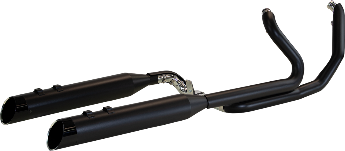 KHROME WERKS 2:2 Exhaust with 4.5" Muffler - Black - FL 2017-2024 models 200445