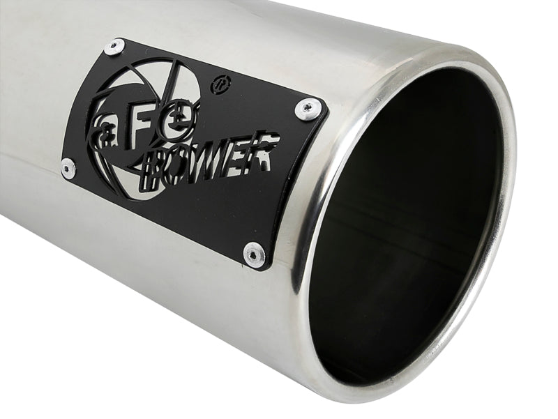 aFe SATURN 4S 4in SS Intercooled Exhaust Tip - Polished 4in In x 5in Out x 12in L Bolt-On 49T40501-P122