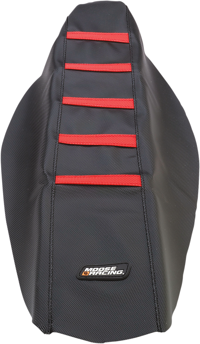 Funda de asiento acanalada MOOSE RACING - Funda negra/Costillas rojas - Honda CRF45013-331RT