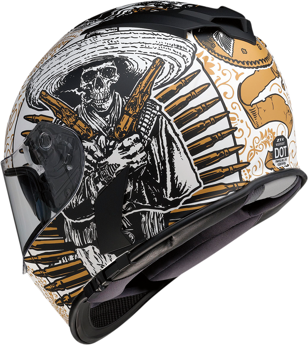 Z1R Warrant Helm - Sombrero - Weiß/Gold - XL 0101-14168