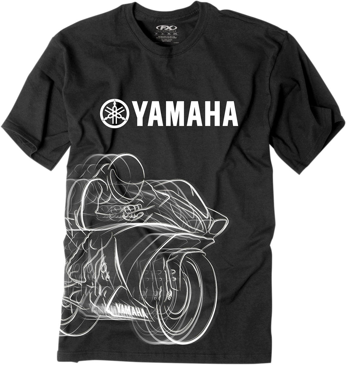 FACTORY EFFEX T-Shirt Yamaha R1, Schwarz, Größe M, 16-88280
