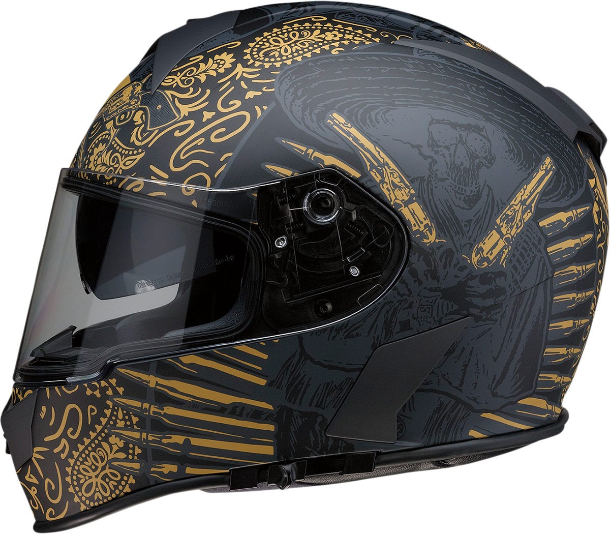 Casco Z1R Warrant - Sombrero - Negro/Dorado - Mediano 0101-14172