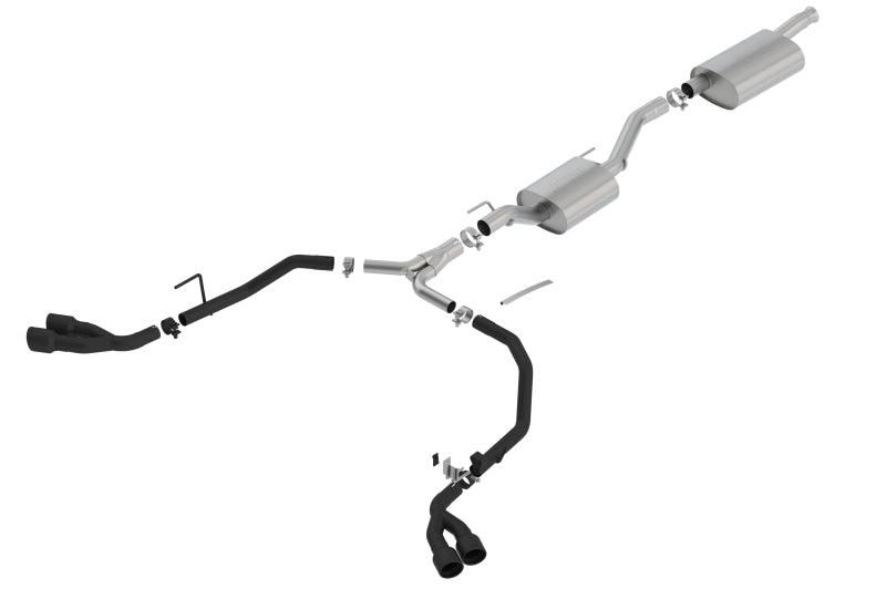 Borla 2020 Jeep Gladiator JT 3.6L V6 AT/MT AWD 2.75-2in Touring Catback Ceramic Blk Tailpipe & Tips 140814CB