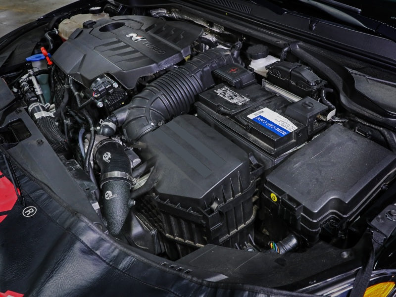 aFe 19-22 Hyundai Veloster N L4 2.0L (t) BladeRunner 2-3/4in Aluminum Cold Charge Pipe - Black 46-20649-B