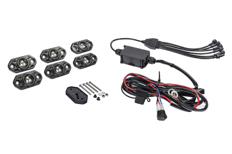 KC HiLiTES C-Series RGB LED Rock Light Kit (Incl. Wiring) - Set of 6 339