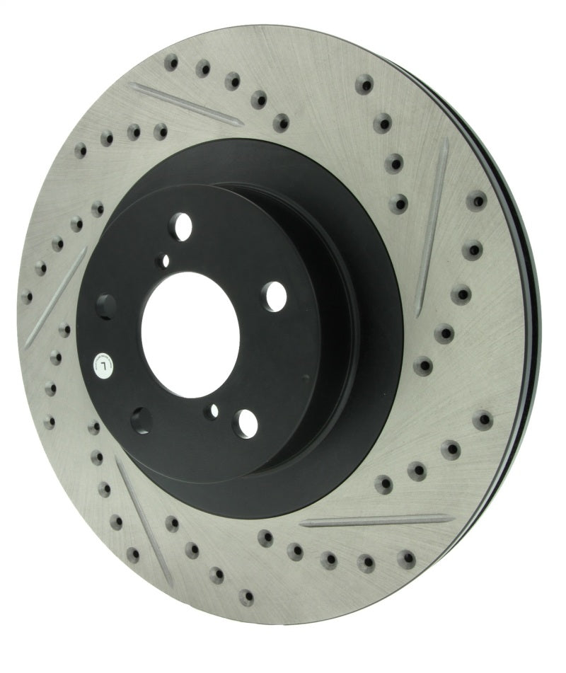StopTech 02-10 Subaru WRX Slotted & Drilled Left Front Rotor (exc. STi) 127.47018L