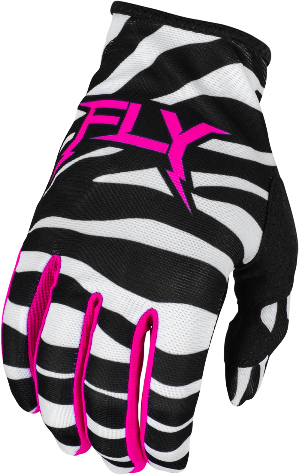 FLY RACING Lite Uncaged Gloves Black/White/Neon Pink Lg 377-741L