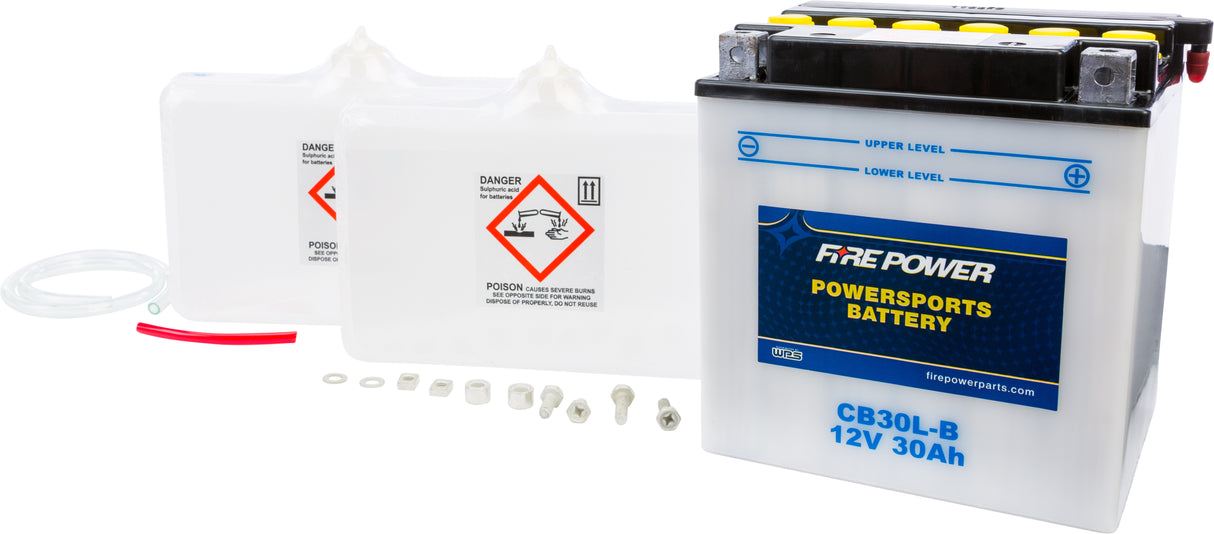 FIRE POWER Battery W/Acid Cb30l-B 12v Heavy Duty CB30L-B