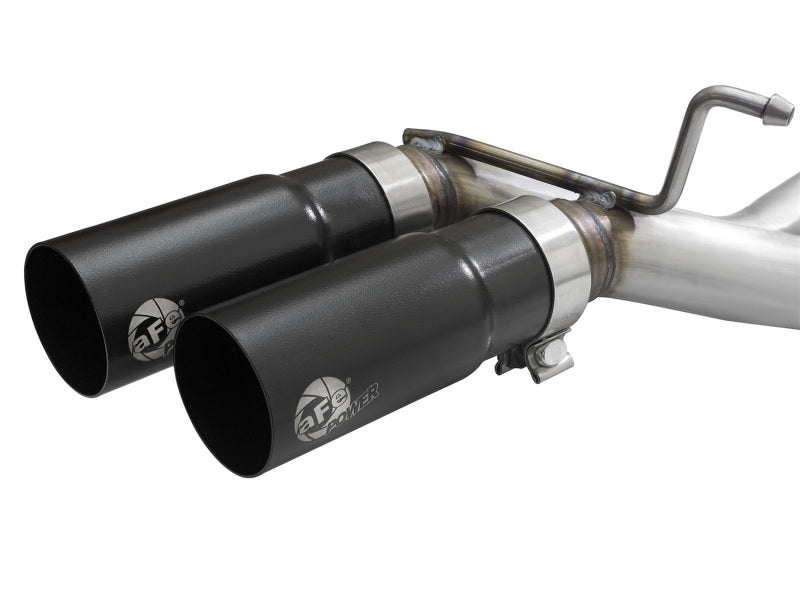 aFe Rebel Exhausts 3in SS Cat-Back 15-16 Ford F-150 EcoBoost V6 2.7/3.5L V8 5.0L w/ Black Tips 49-43081-B