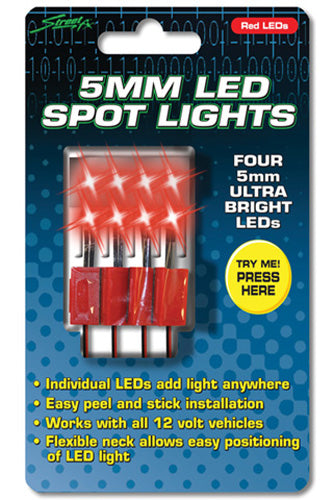 Street Fx Epod-Spot-4led-Try Me Bc - Red 906093