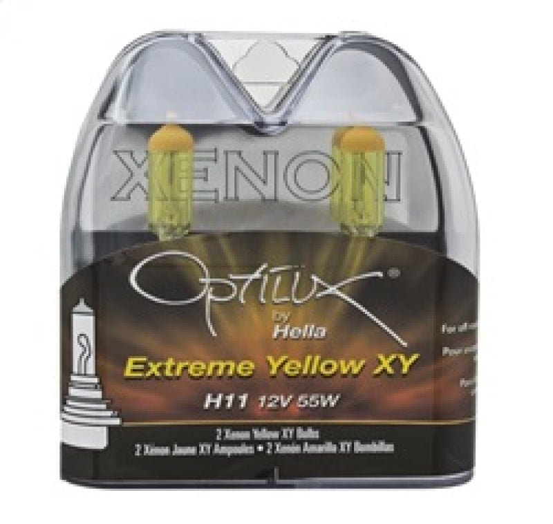 Hella Optilux H11 55W XY Extreme Yellow Bulbs (Pair) LAH71071132