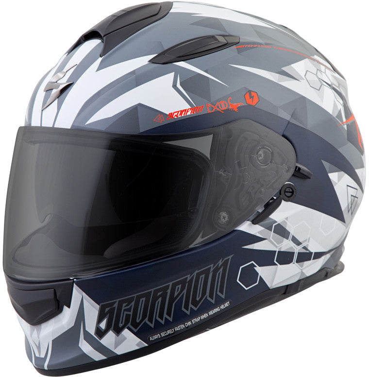 SCORPION EXO Exo-T510 Full-Face Helmet Cipher White Md T51-1234