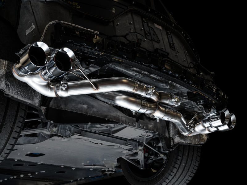 AWE Tuning 2020 Chevrolet Corvette (C8) Track Edition Exhaust - Quad Chrome Silver Tips 3020-42080