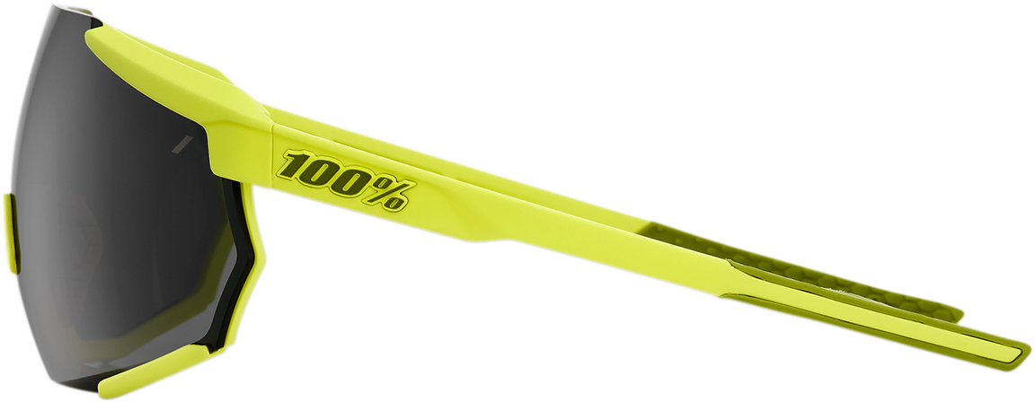 100% Racetrap Sonnenbrille - Gelb - Schwarze verspiegelte Gläser 61037-004-61