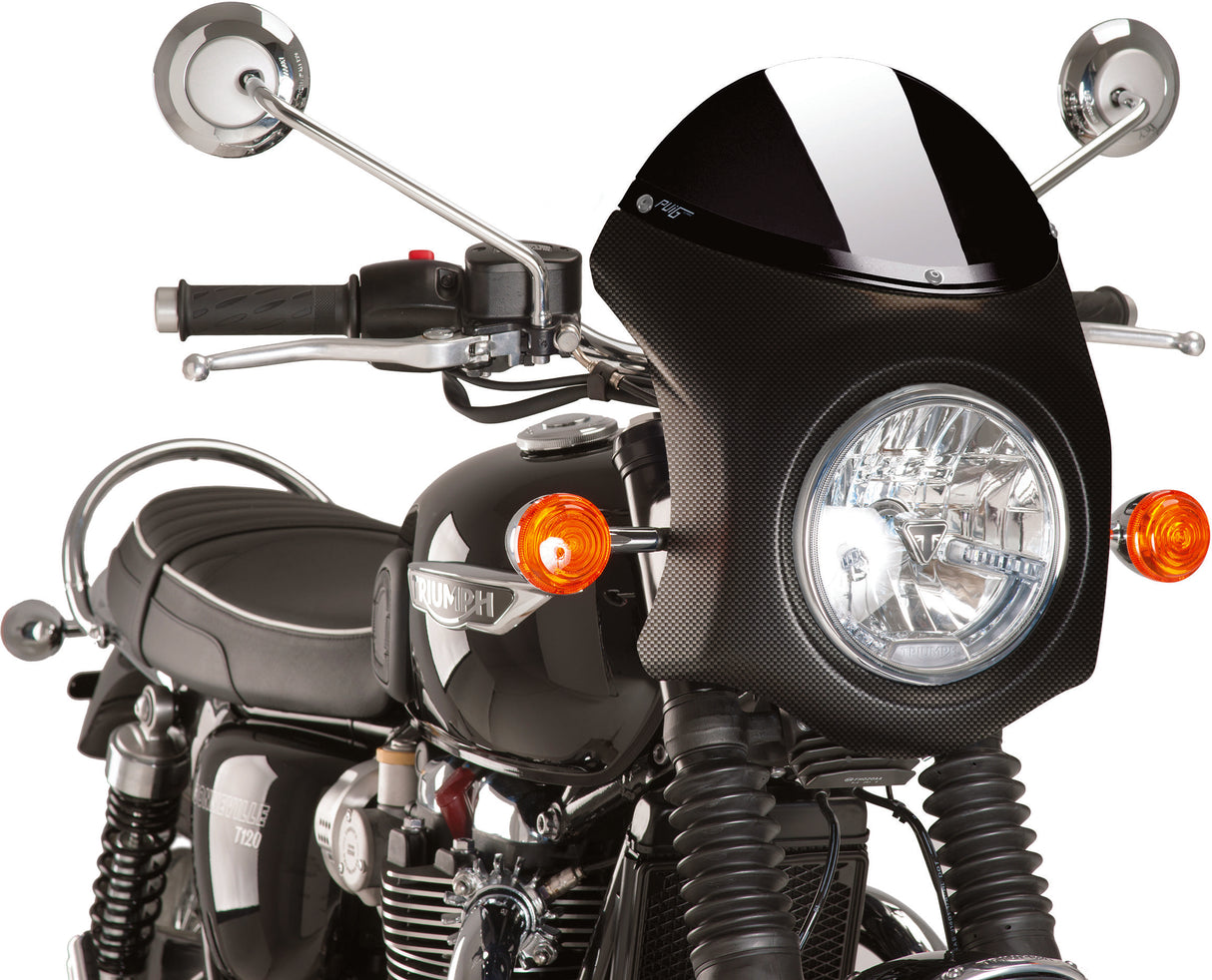 PUIG Windscreen Semi-Fairing Black/Black 9176N