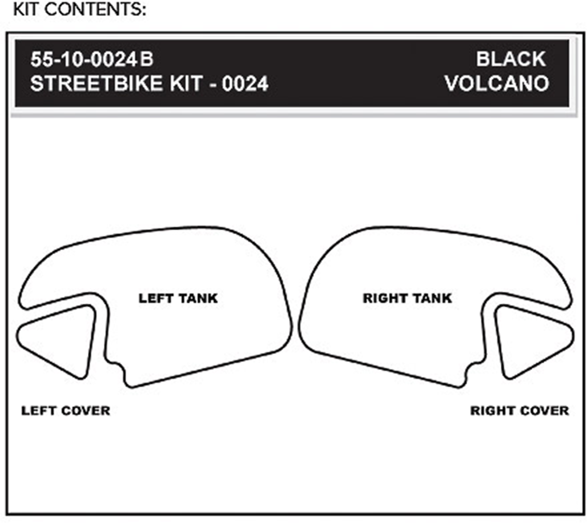 STOMPGRIP Traktionskit - Schwarz - Honda 55-10-0024B