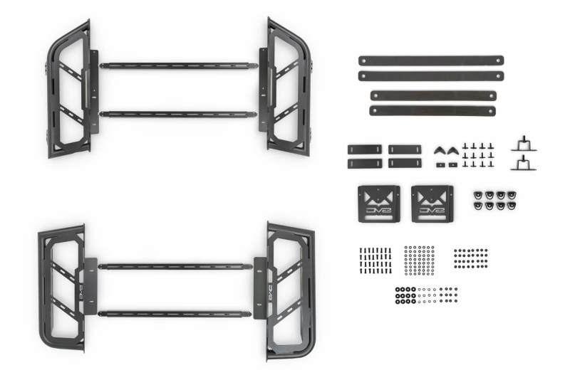 DV8 Offroad 07-23 Toyota Tundra / 09-23 Ford F150 Raptor MTO Series Bed Rack - 2pc Adj. RRUN-03