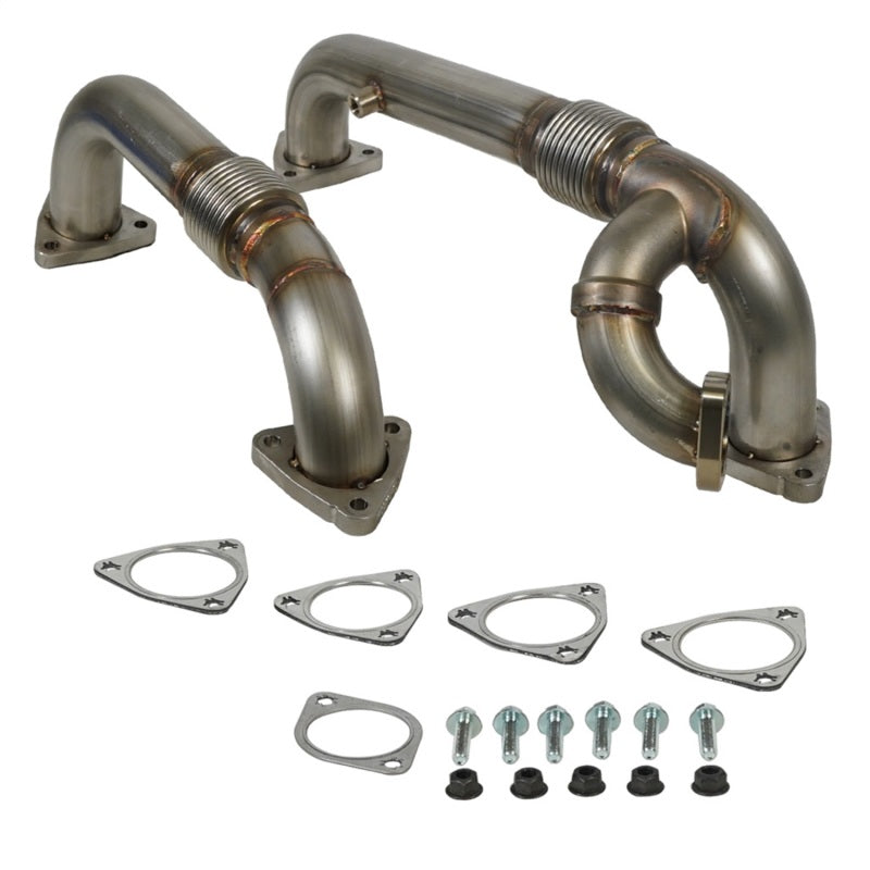 BD Diesel 08-10 Ford F-250/F-350/F-450/F-550 Powerstroke 6.4L Up Pipes Kit w/Manifold Set 1041484