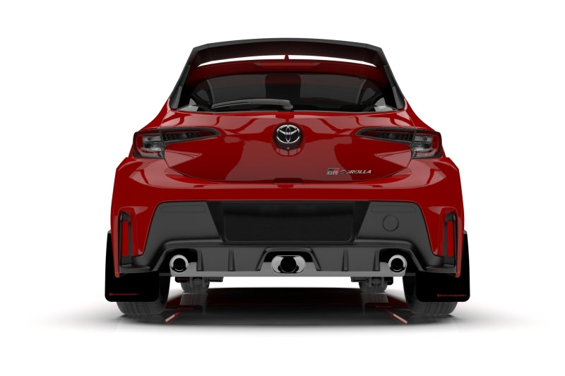 Rally Armor 2023 Toyota GR Corolla Black UR Mud Flap w/ White Logo MF89-UR-BLK-WH