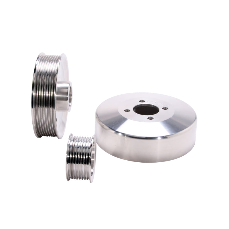 BBK 97-04 Ford F150 Expedition 4.6 5.4 Underdrive Pulley Kit - Lightweight CNC Billet Aluminum (3pc) 15550