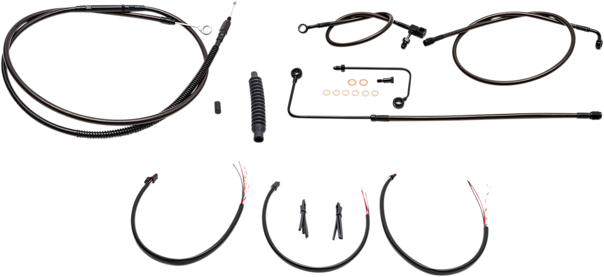 LA CHOPPERS Cable Kit - Mini Ape Handlebars - Midnight LA-8151KT2B-08M