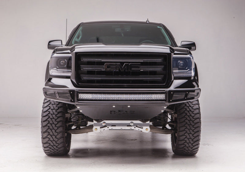 N-Fab M-RDS Front Bumper 06-17 Toyota FJ Cruiser - Tex. Black w/Silver Skid Plate T061MRDS