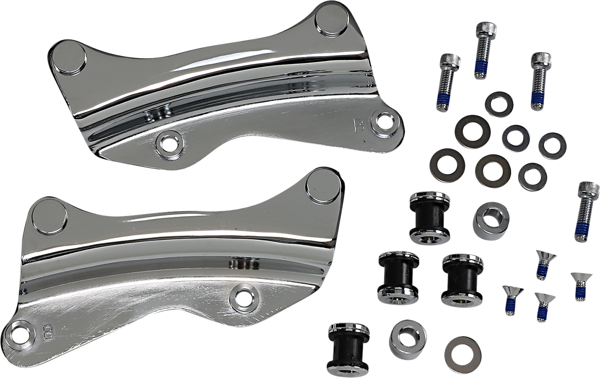 DRAG SPECIALTIES Kit de acoplamiento del respaldo - Cromo C77-0104C