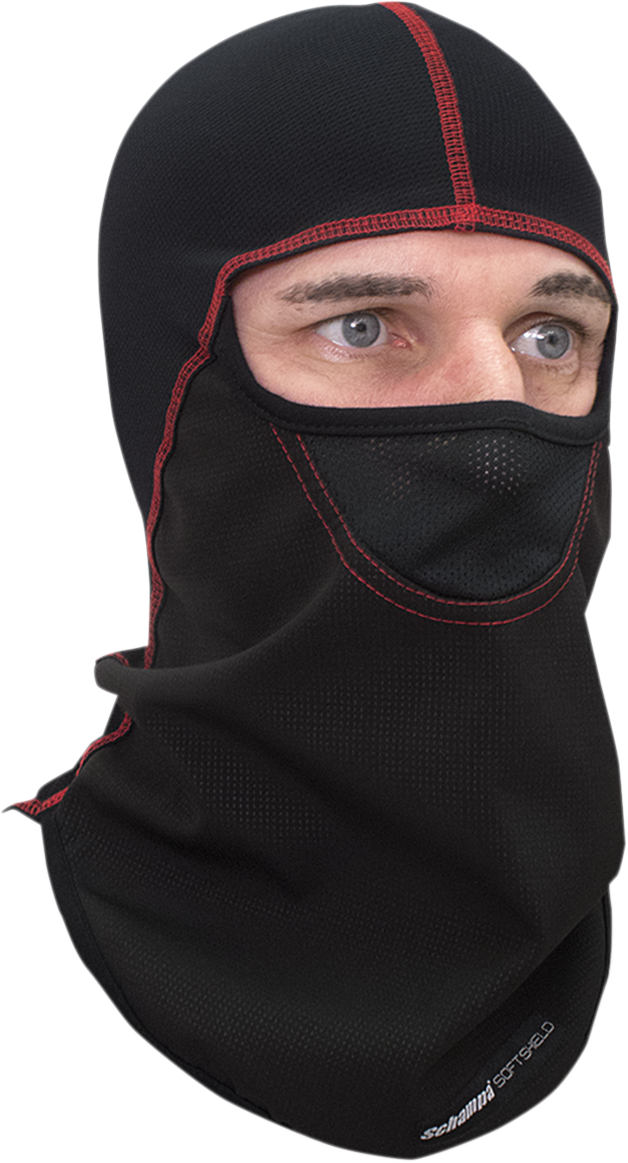 SCHAMPA & DIRT SKINS Coolskin Chill Breaker Balaclava - Deluxe - Red BLCLV015D-10