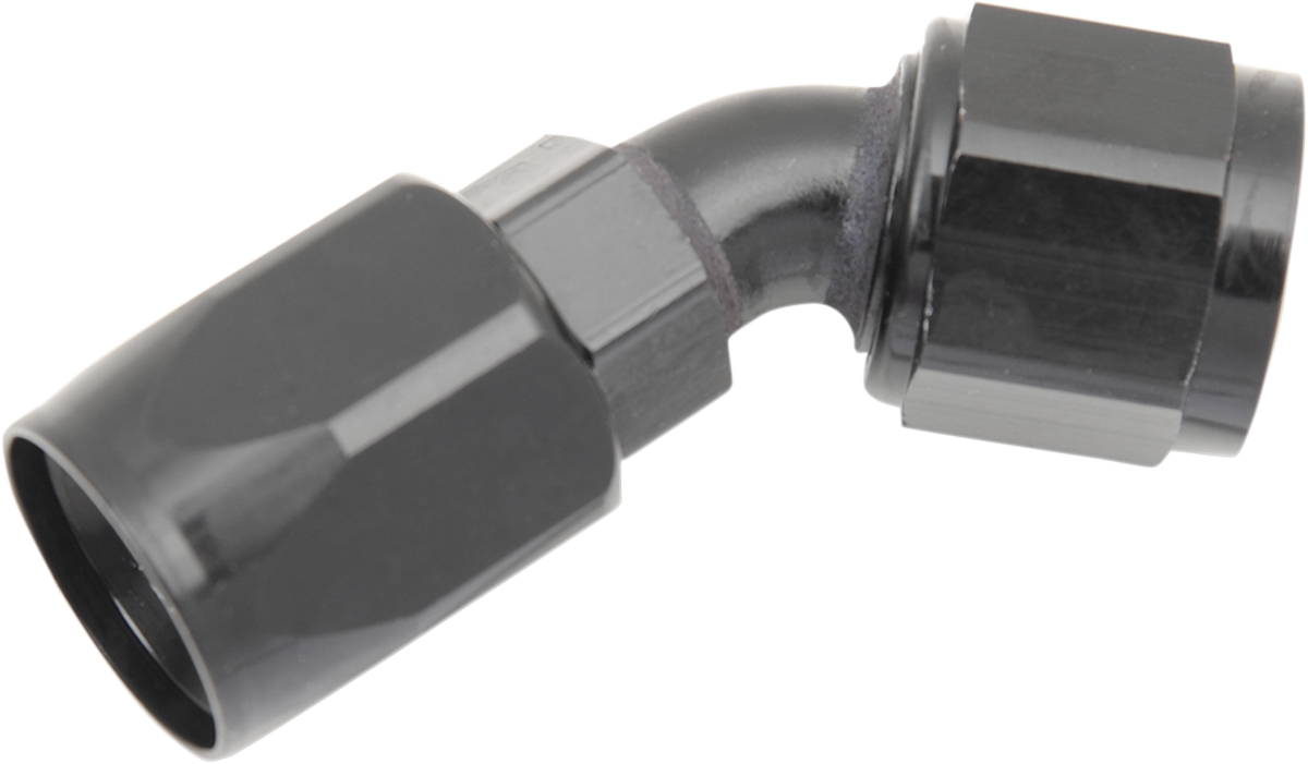 RUSSELL 45 Degree Hose End - Black - 8AN R10103