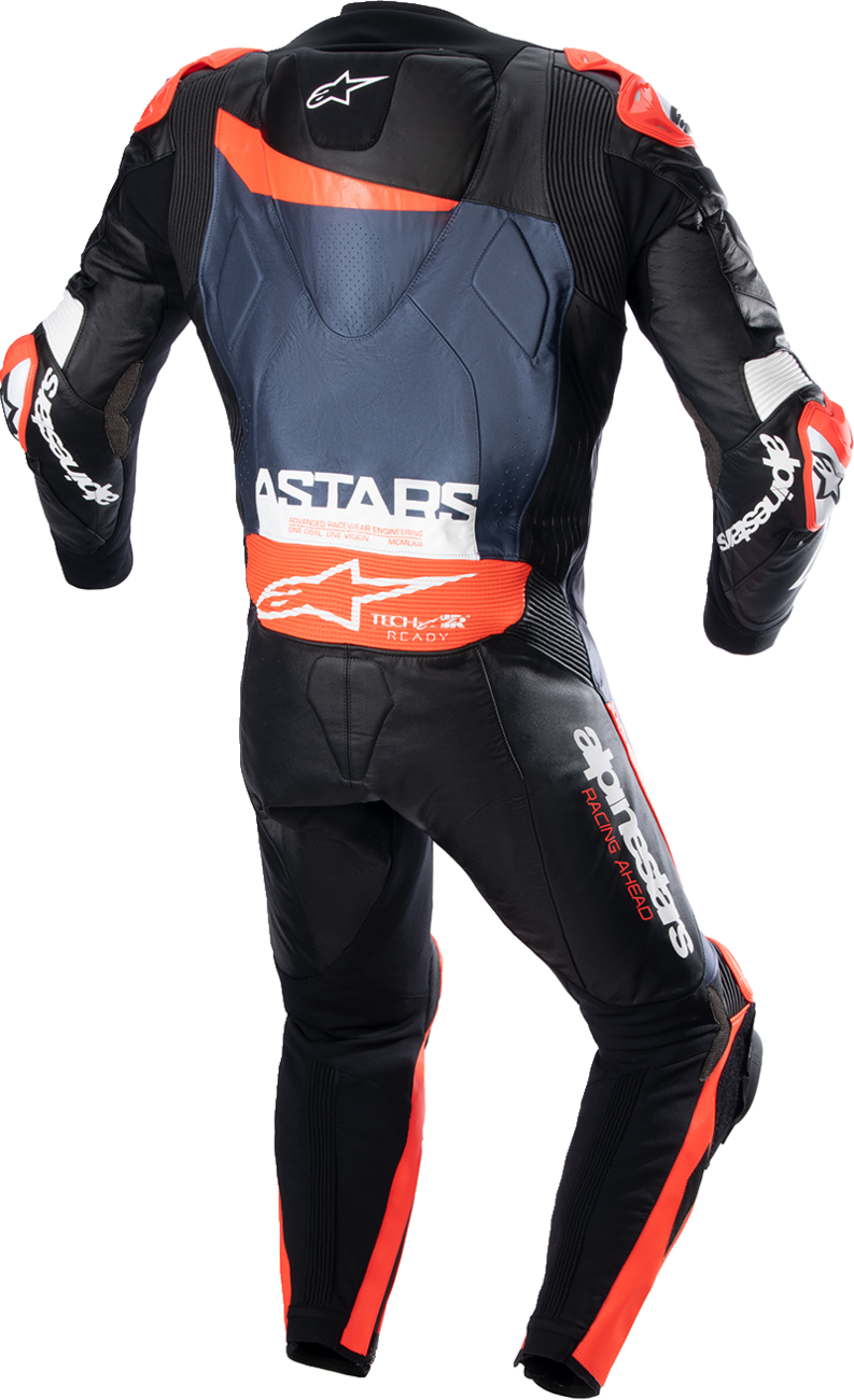 ALPINESTARS GP Plus v4 Lederkombi - Schwarz/Rot Fluo/Blau - US 44 / EU 54 3150523135754