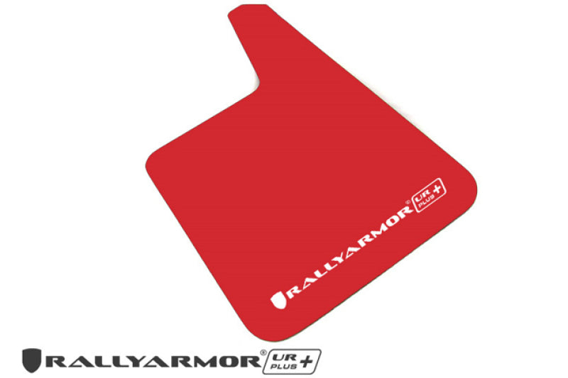Rally Armor Universal Fit (No Hardware) UR Plus Black UR Mud Flap w/ Grey Logo MF20-URP-BLK/GY