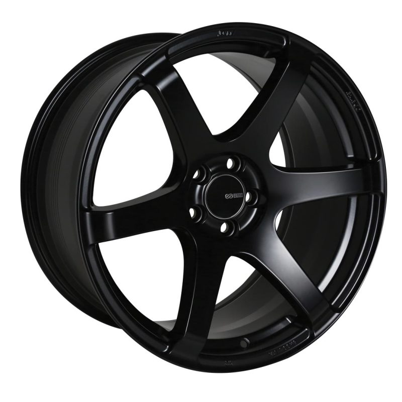 Enkei T6S 18x8 45mm Offset 5x100 Bolt Pattern 72.6 Bore Matte Black Wheel 485-880-8045BK