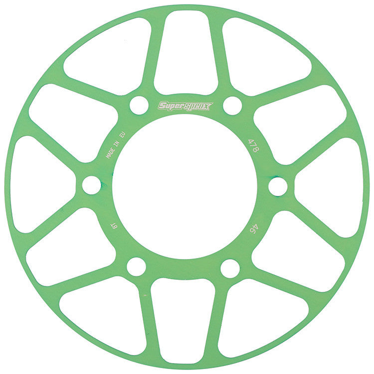 SUPERSPROX Rear Edge Sprkt Color Disk Alu 46t-520 Grn Kaw/Pol RACD-478-46-GRN