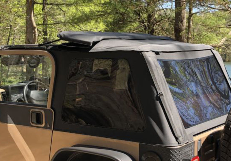 Rampage 18-21 Jeep Wrangler (JL) Unlimited Frameless TrailView Fastback Soft Top Kit - Black Diamond 139535